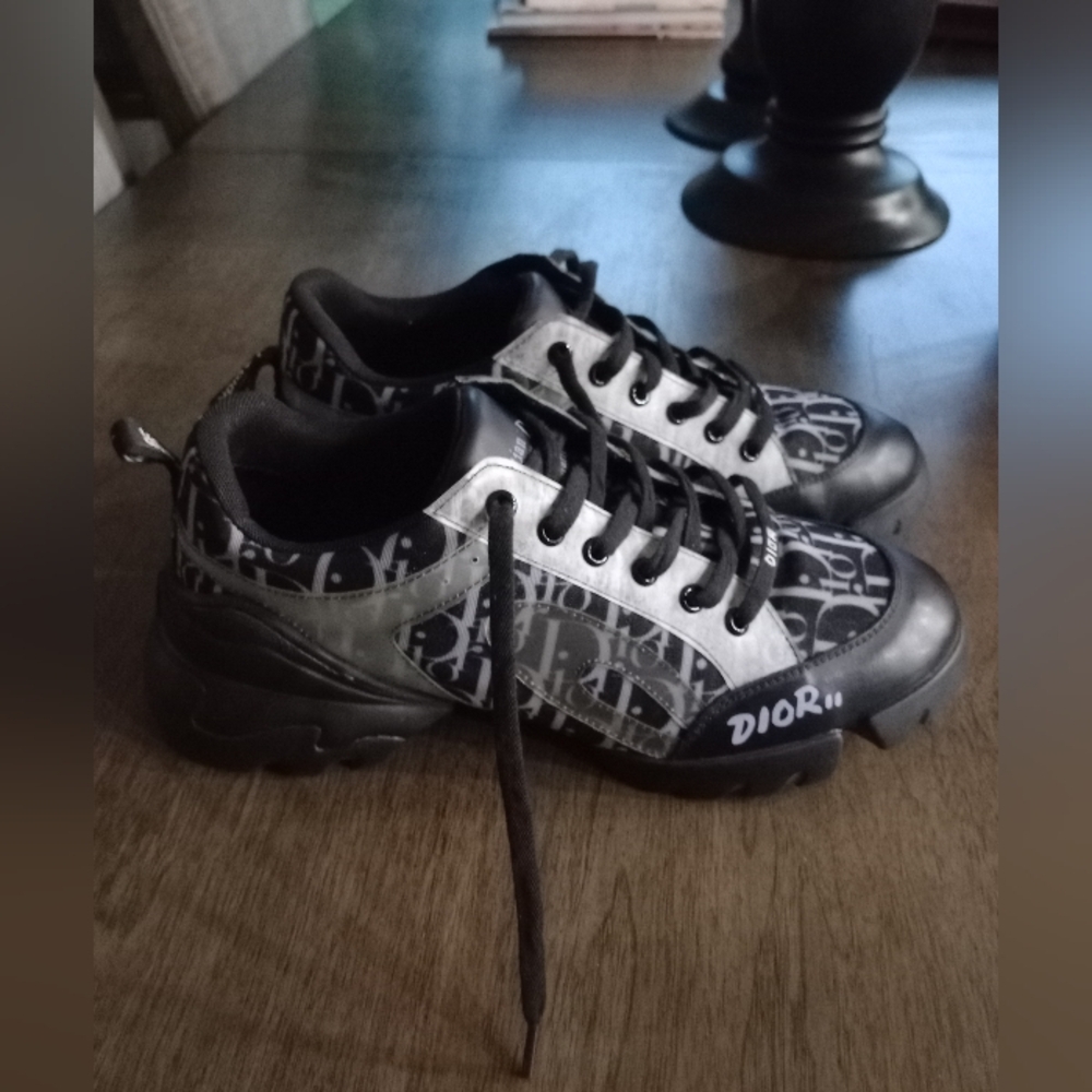 Dior Sneakers Black Monogram Chunky Trainers Men's 9/ Women's 10